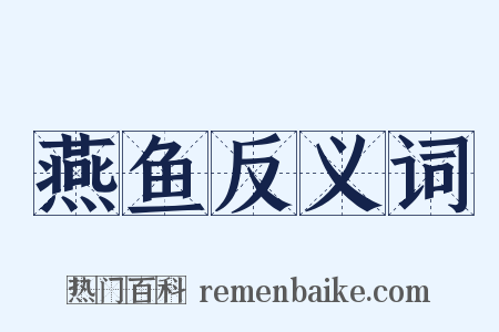 燕鱼反义词是什么意思的图片